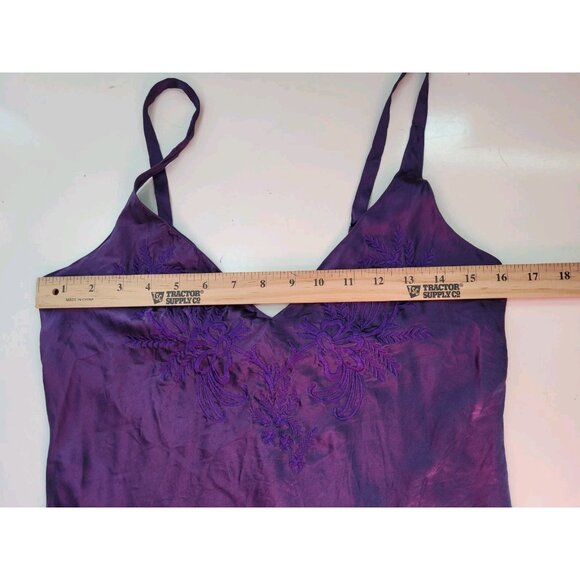 Victoria's Secret 100% Silk Gold Label Purple Sexy Nightie S Vintage Slip Dress - Picture 10 of 15